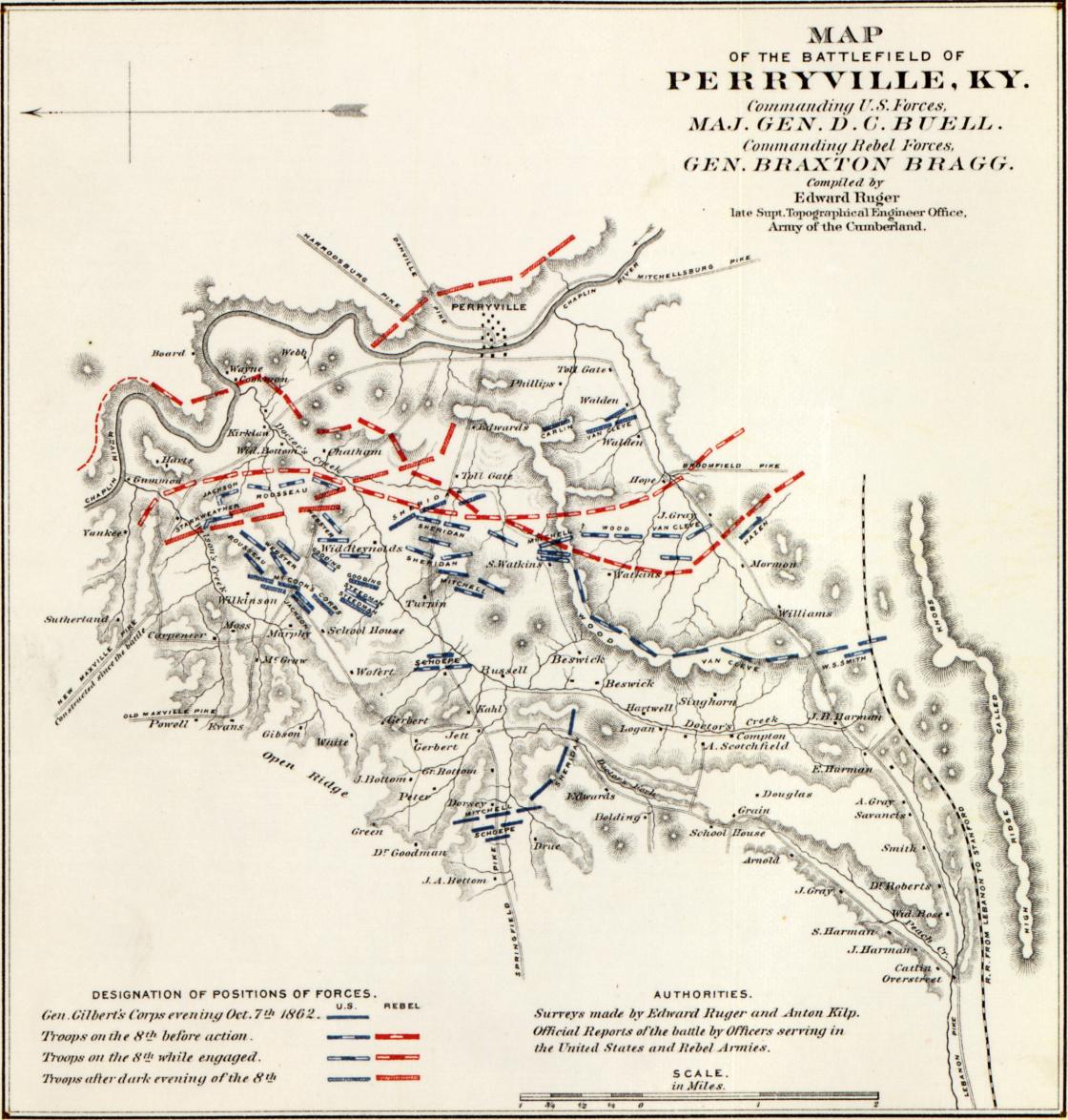 Historical Map Of The Battle Of Perryville American Battlefield Trust